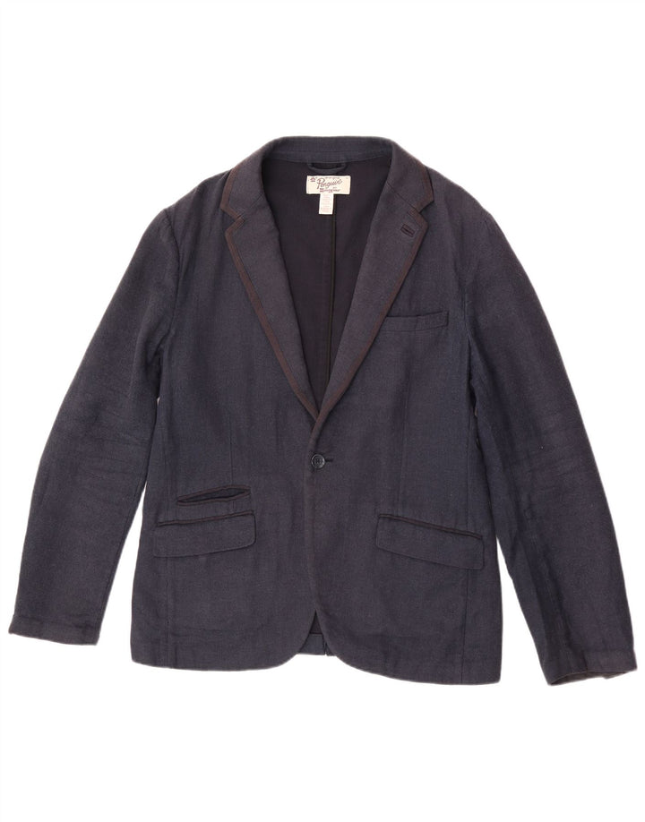 Giacca blazer da uomo a 1 bottone Penguin UK 40 grande cotone blu navy