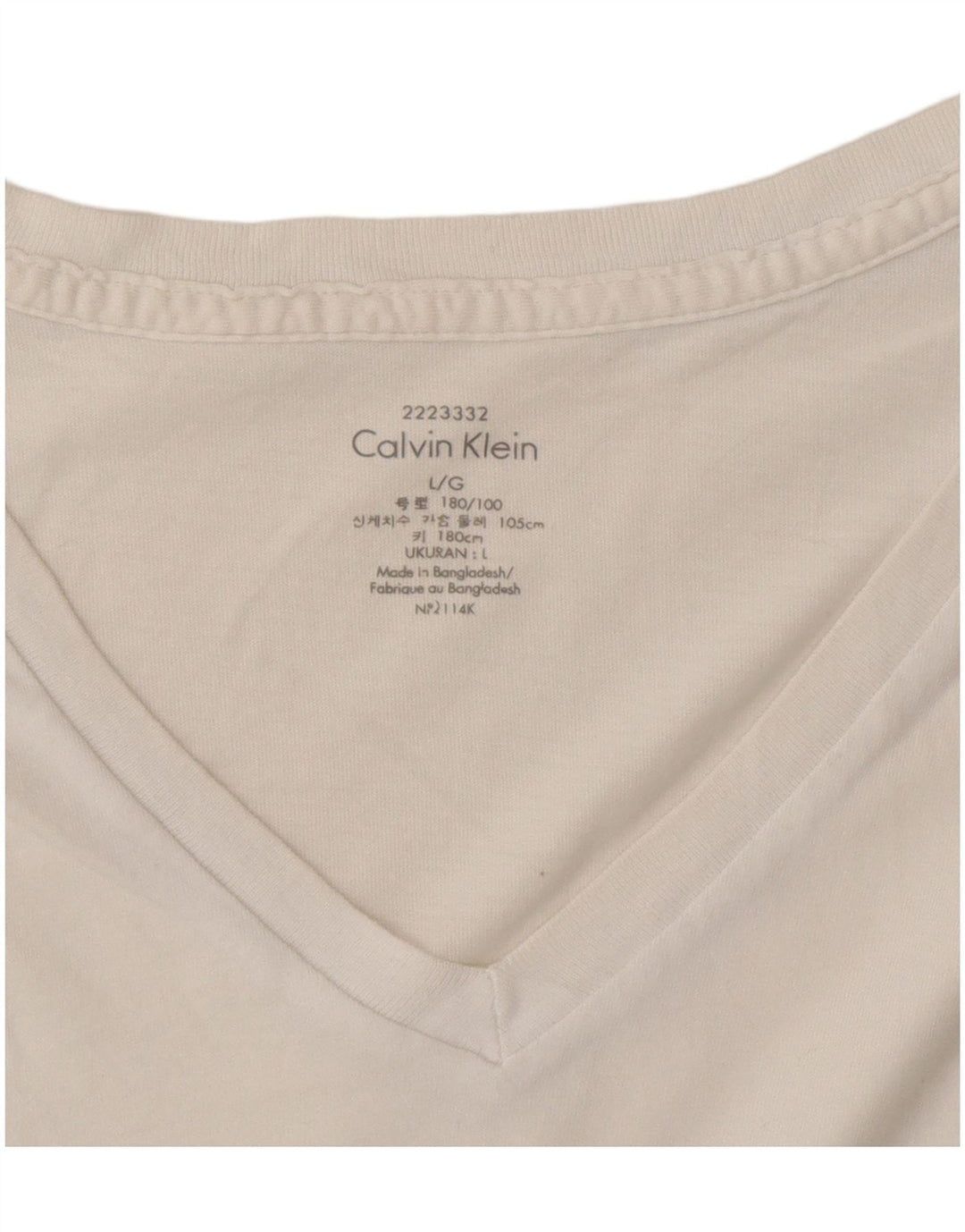 T-shirt da uomo Calvin Klein grande bianca
