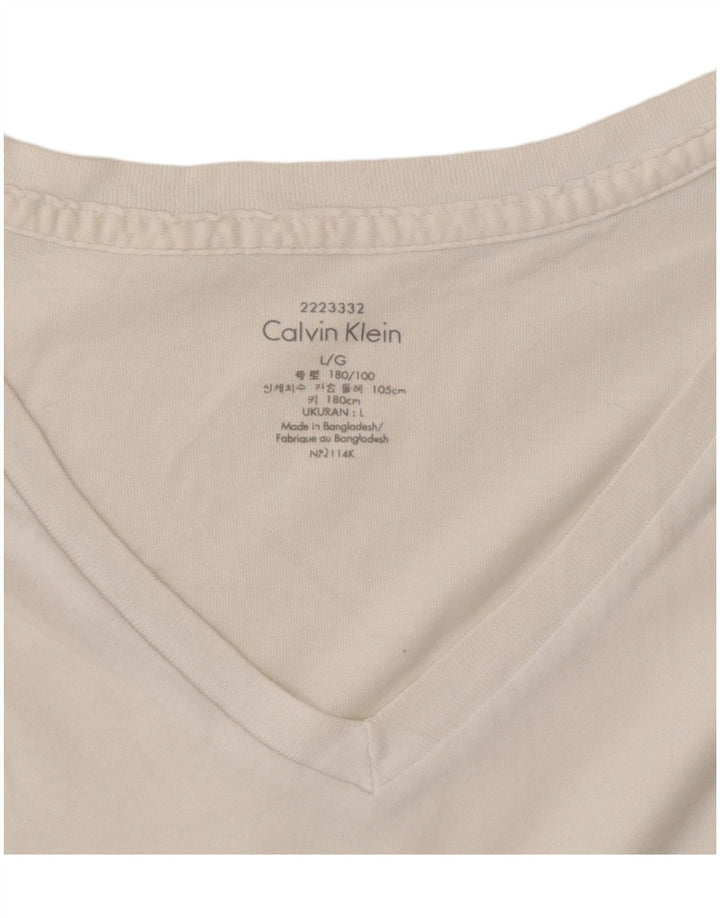 T-shirt da uomo Calvin Klein grande bianca