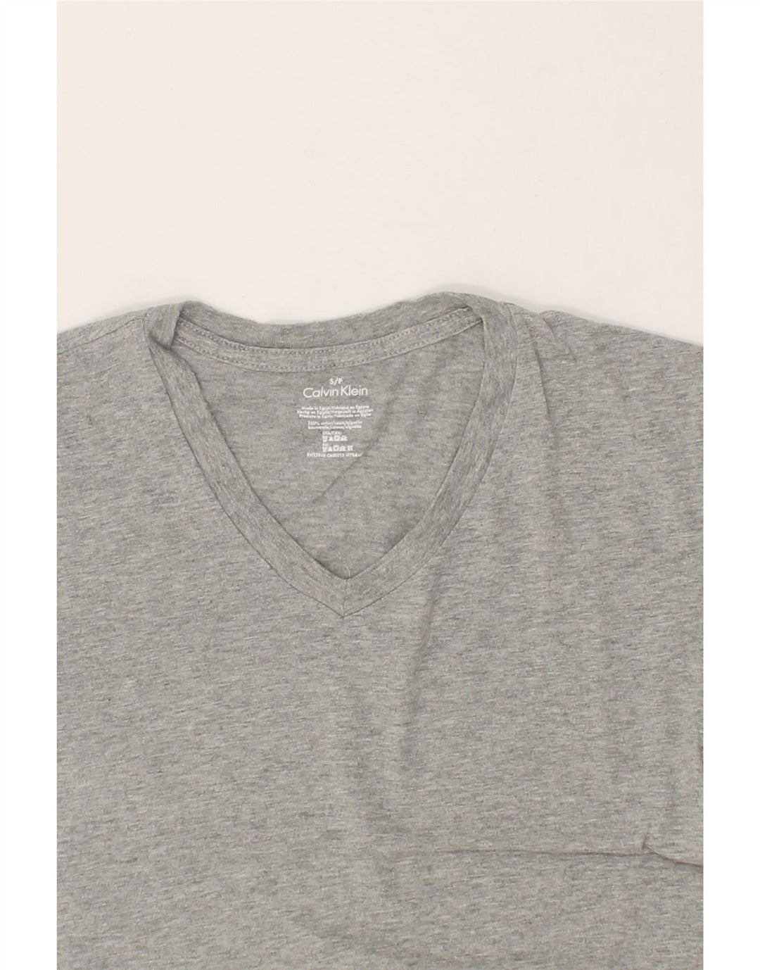 CALVIN KLEIN Mens T-Shirt Top UK 10 Small Grey Cotton Vintage Calvin Klein and Second-Hand Calvin Klein from Messina Hembry 