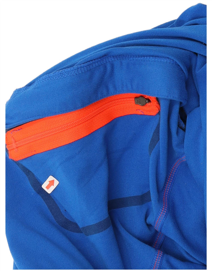 Asics Maglia da uomo con cappuccio e zip, collo a maniche lunghe, poliestere blu medio