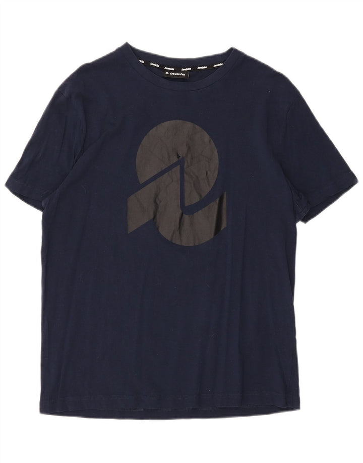 T-shirt grafica da uomo Invicta Top Large in cotone blu navy