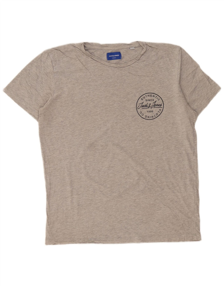 JACK & JONES T-shirt grafica da uomo XL in cotone grigio