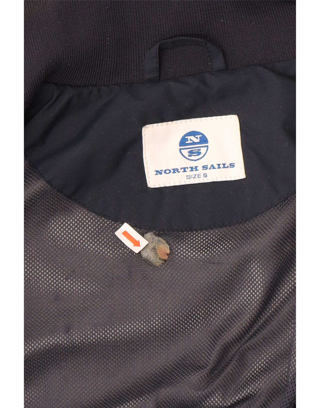 Giacca bomber grafica da uomo North Sails UK 36 piccola in nylon blu navy