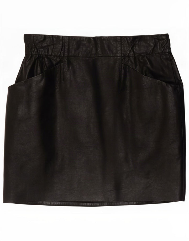 Minigonna Zara da donna in ecopelle piccola W26 poliuretano nero