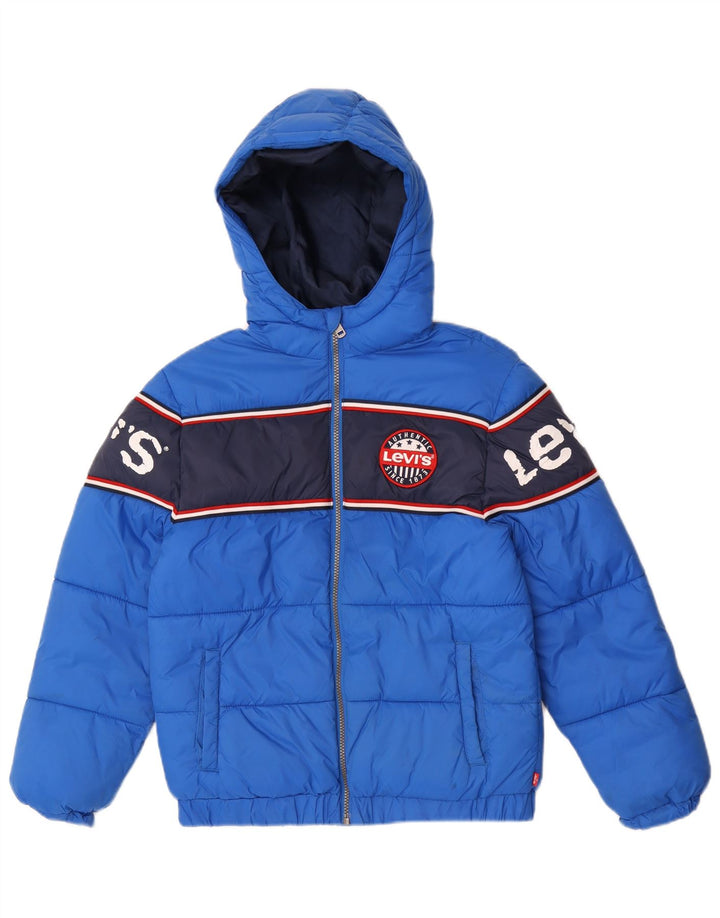 Giacca imbottita con cappuccio grafica Levi's per ragazzi 12-13 anni Large Blue Colourblock