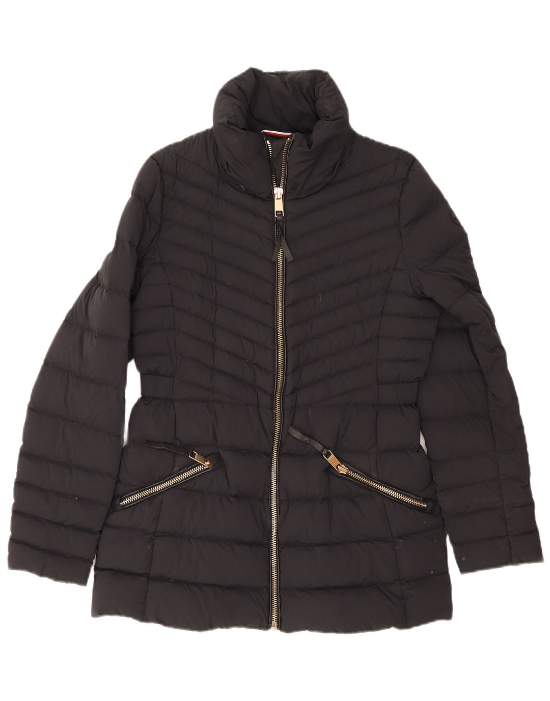 Giacca imbottita da donna Tommy Hilfiger UK 12 media blu navy in poliammide