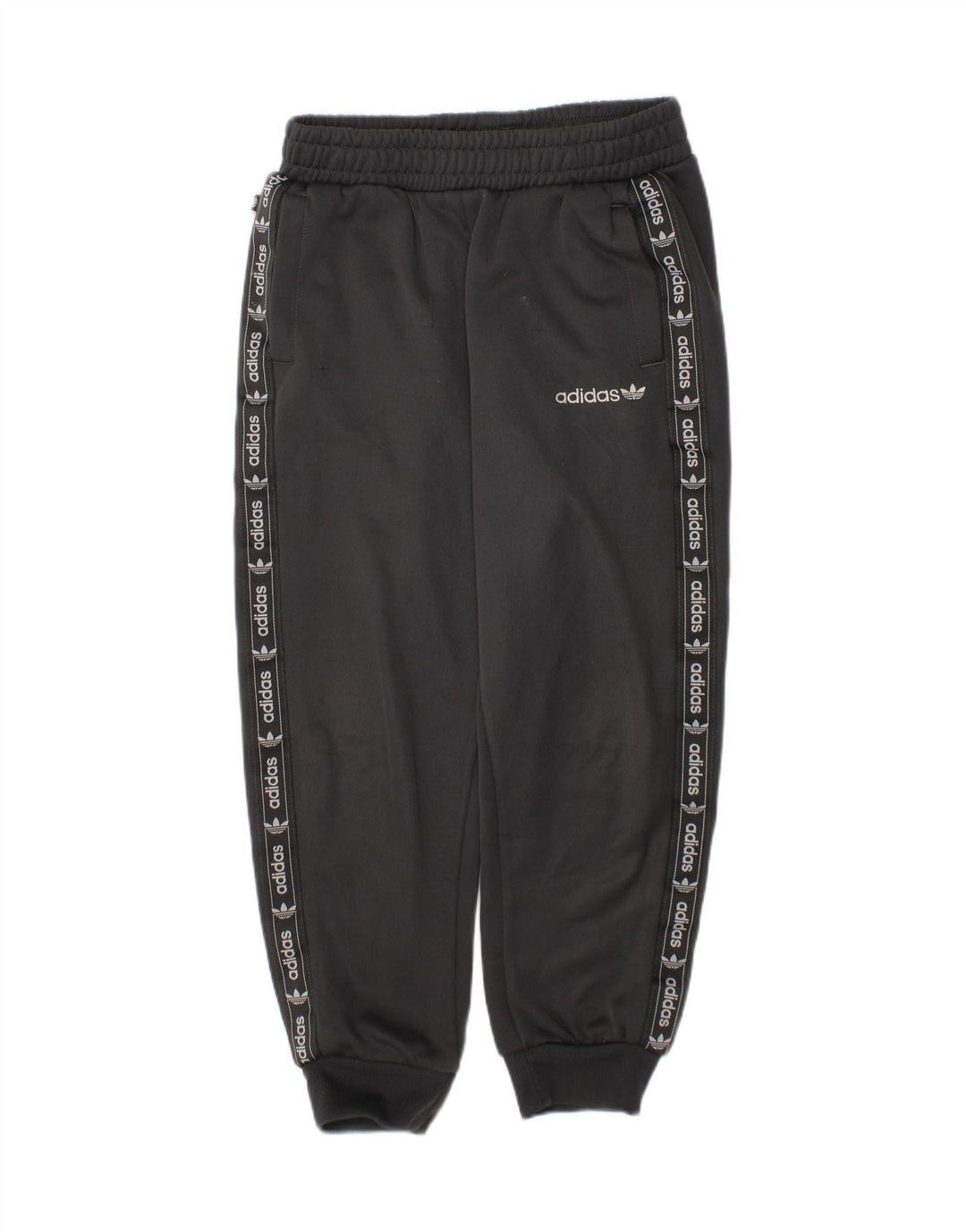 ADIDAS Boys Graphic Tracksuit Trousers Joggers 6-7 Years  Grey Polyester Vintage Adidas and Second-Hand Adidas from Messina Hembry 