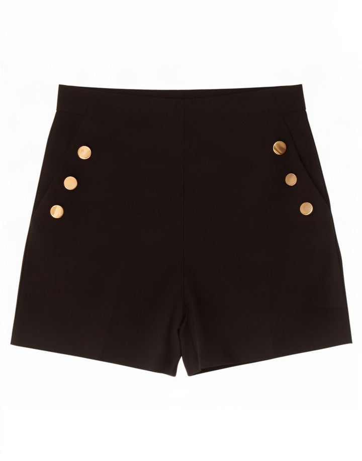 Pantaloncini casual a vita alta da donna Zara medi W28 poliestere nero