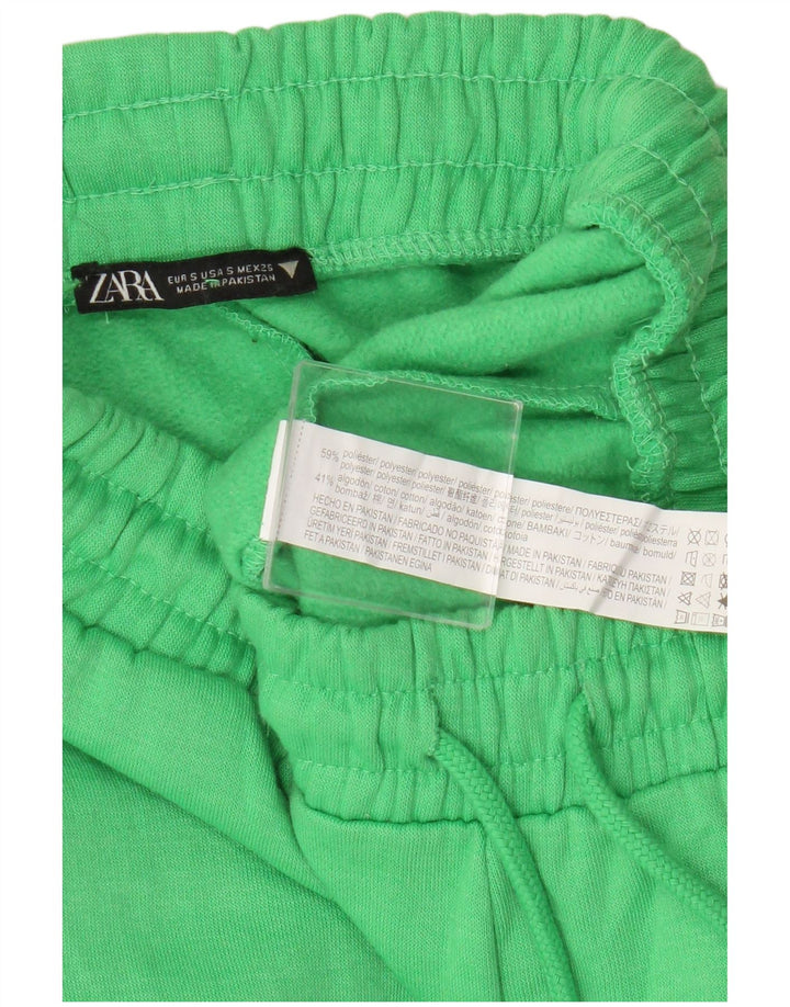 Pantaloni da tuta da donna Zara Joggers UK 10 Small Verde Poliestere