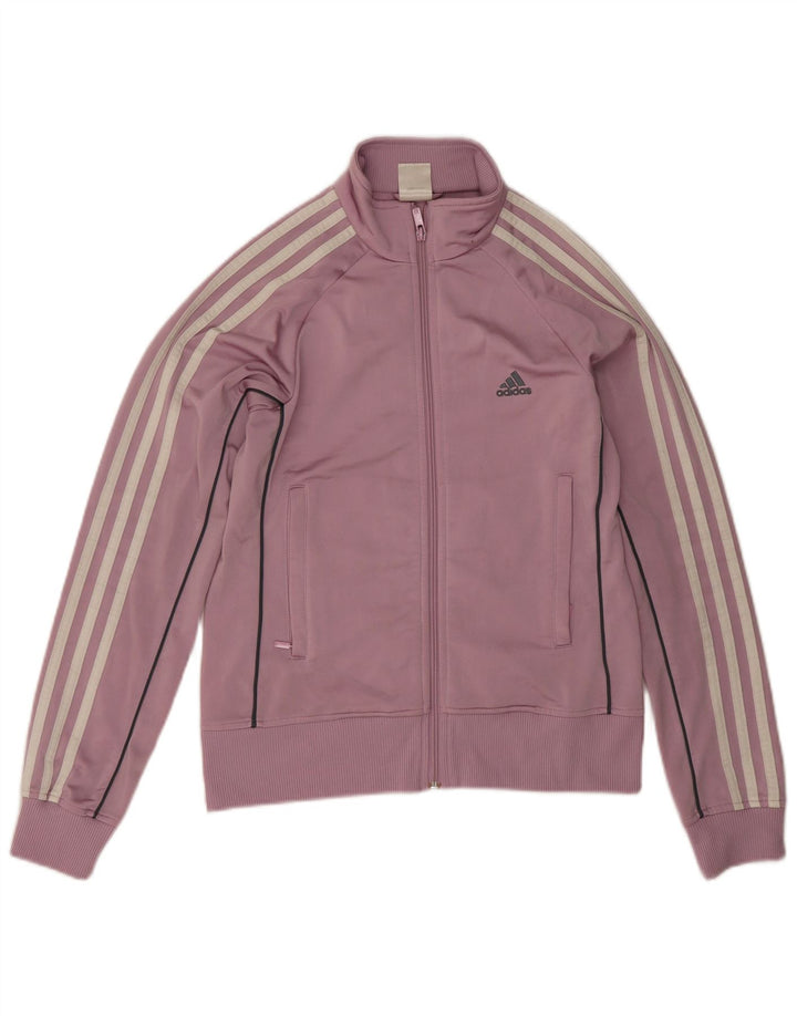Giacca da tuta da donna Adidas UK 12 poliestere viola medio