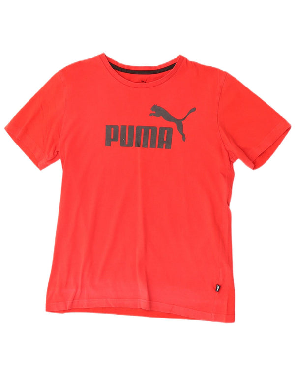 T-shirt grafica da uomo Puma Top Small in cotone rosso