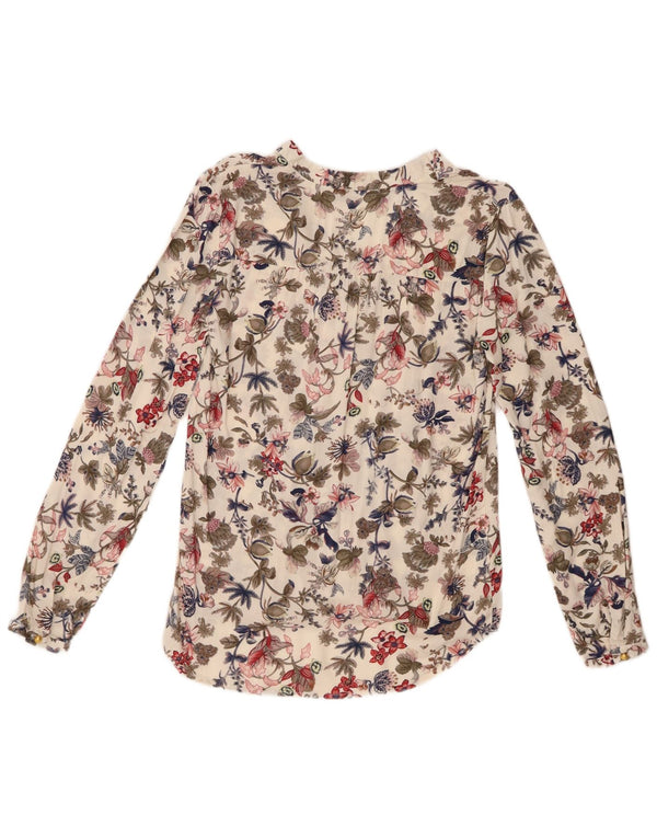 Zara Womens Long Sleeve Blouse Top UK 18 XL Multicoloured Floral