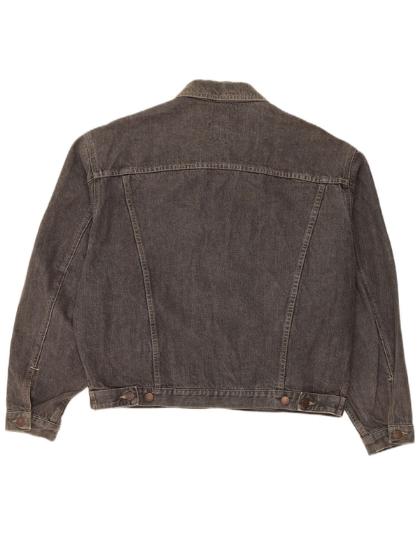 Giacca di Jeans Oversize da Uomo Benetton IT 46 Small Cotone Grigio