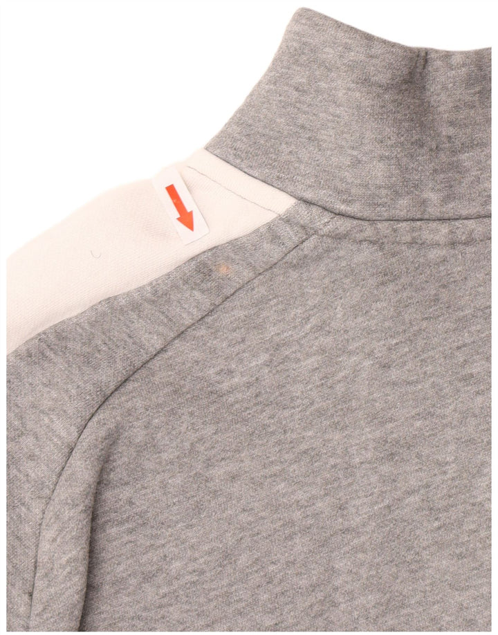 Giacca da ginnastica da donna Puma UK 16 Large in cotone color block grigio