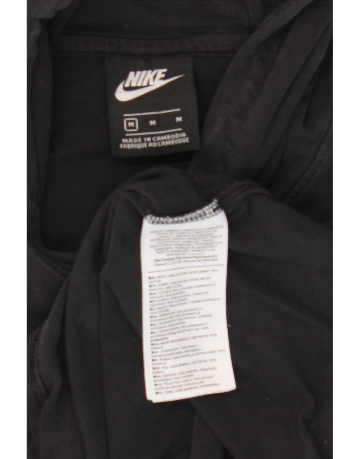 Maglia Nike da uomo a maniche lunghe con cappuccio, cotone medio nero