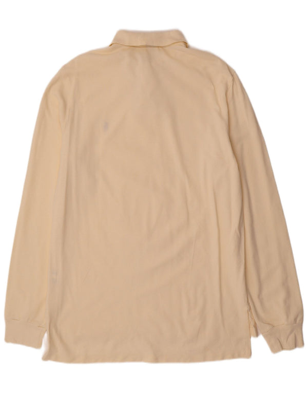 Polo Ralph Lauren da uomo a maniche lunghe su misura, vestibilità larga, in cotone beige