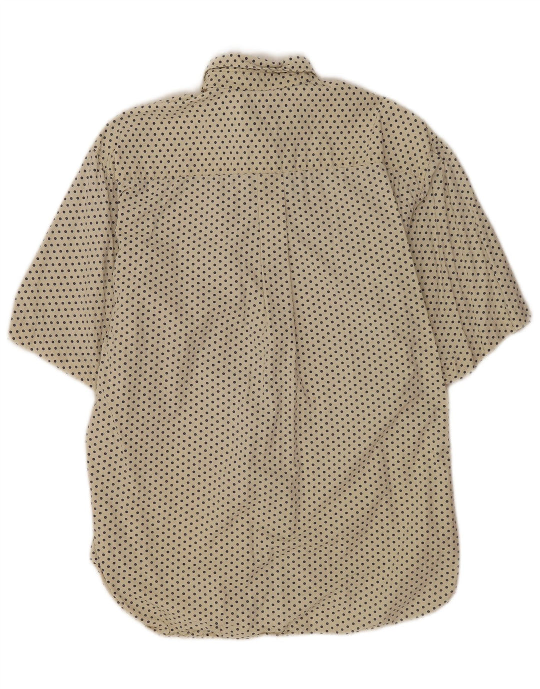 Camicia a maniche corte da uomo Replay in cotone maculato beige medio