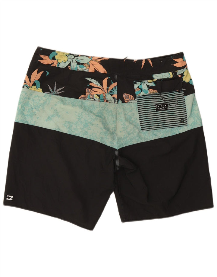 Pantaloncini da bagno da uomo Billabong di grandi dimensioni in poliestere floreale multicolore