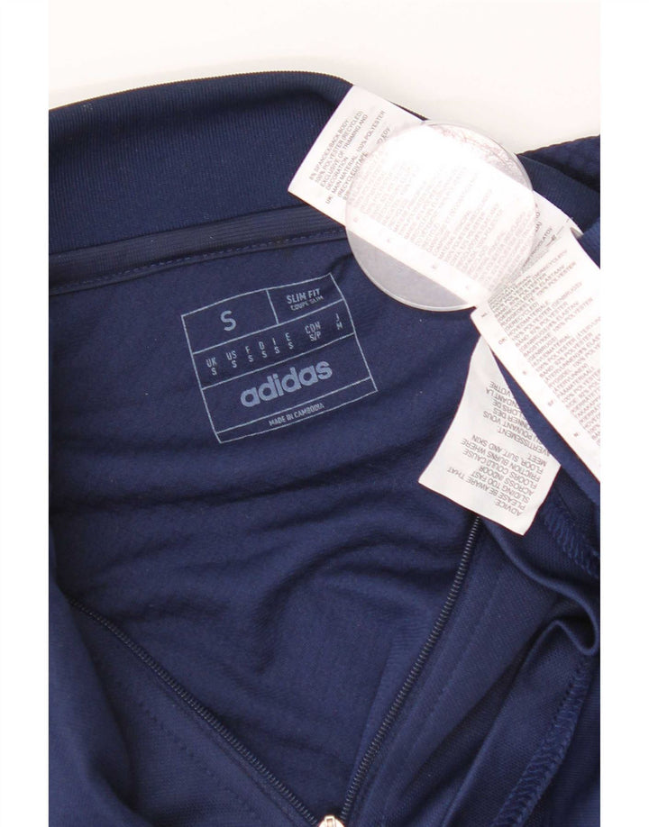Adidas Uomo Aeroready Slim Fit Pullover Tuta Top Small Blu Navy