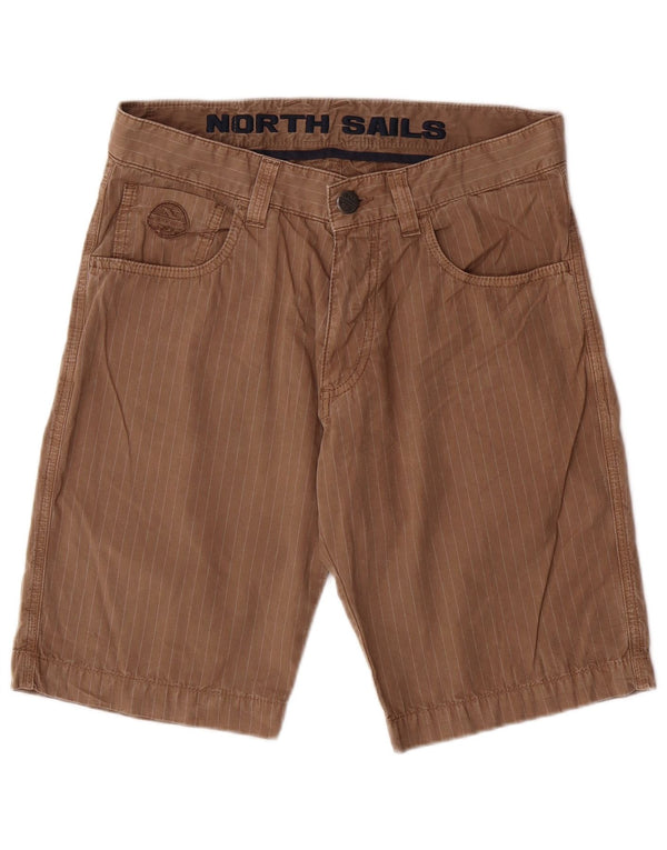 Pantaloncini casual da uomo NORTH SAILS W30 in cotone a righe marrone medio