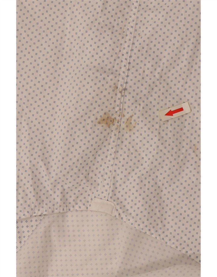 Camicia da uomo Regular Fit Tommy Hilfiger XL cotone maculato bianco