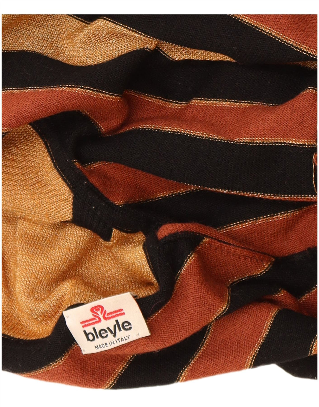 BLEYLE Maglione maglione a collo alto da donna UK 12 medio a righe nere