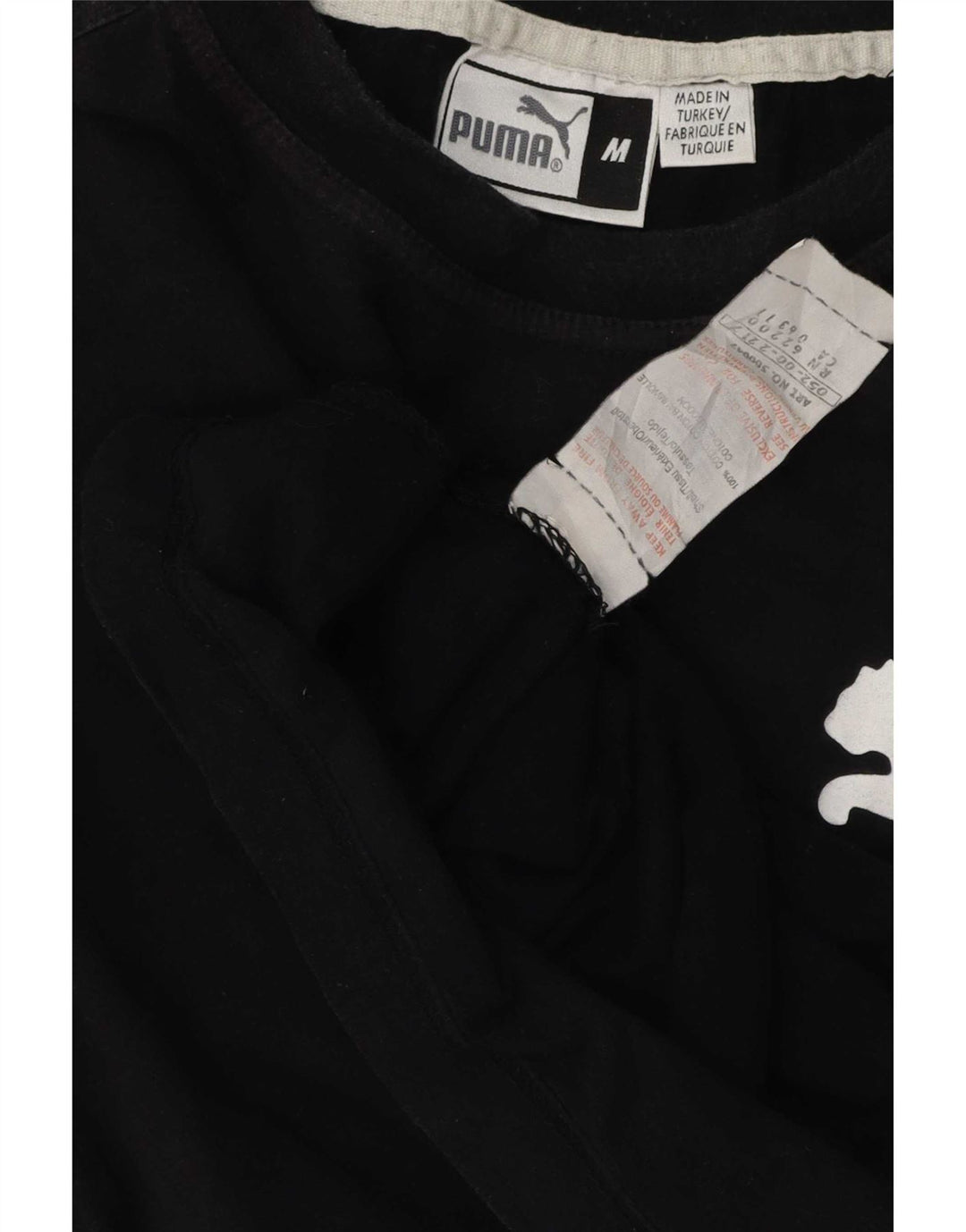 T-shirt grafica da uomo Puma Top in cotone nero medio