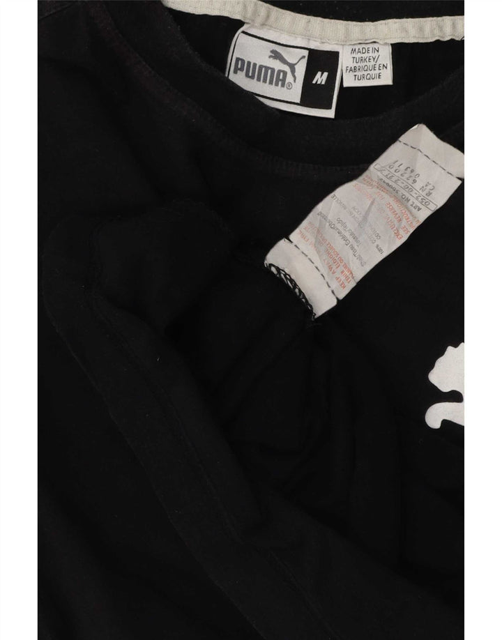 T-shirt grafica da uomo Puma Top in cotone nero medio