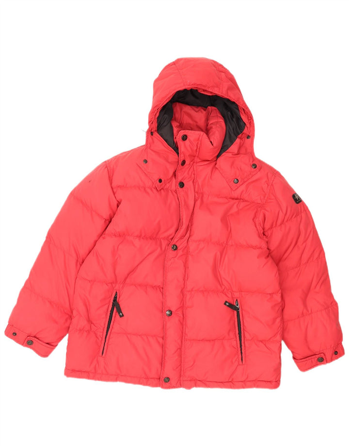 Giacca imbottita con cappuccio da donna Geospirit EU 42 Large Rosso Poliammide