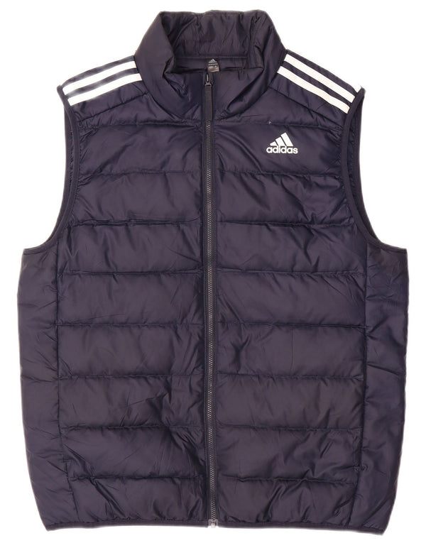 Gilet imbottito da uomo Adidas UK 38 medio blu navy poliestere