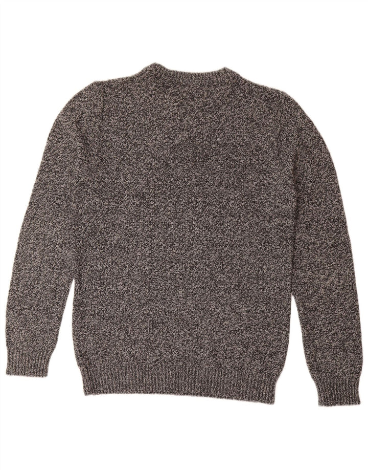 Maglione maglione girocollo da uomo Jack & Jones in cotone screziato grigio medio