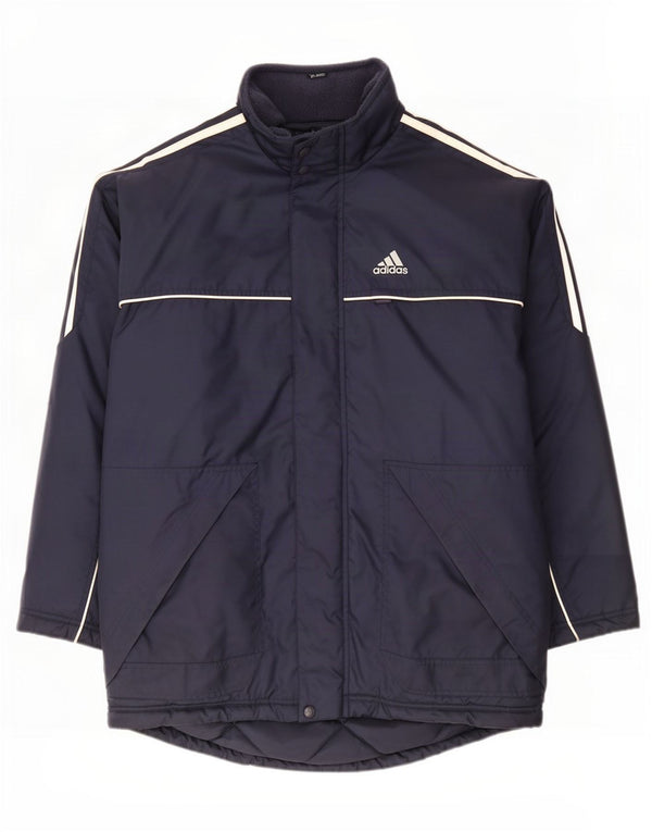Cappotto imbottito da uomo vestibilità ampia Adidas UK 38/40 medio poliestere blu navy