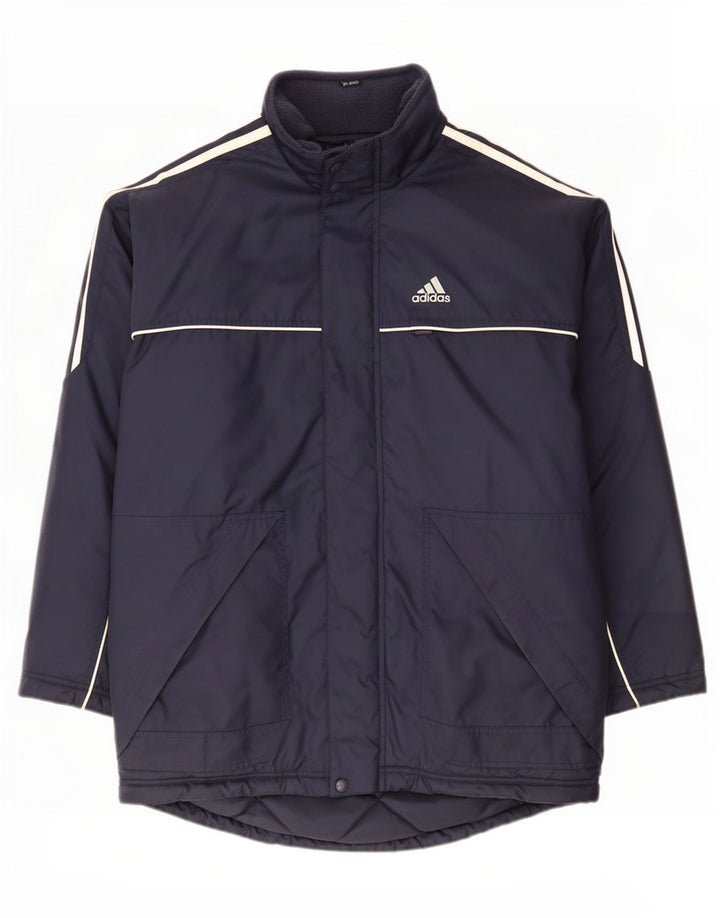 Cappotto imbottito da uomo vestibilità ampia Adidas UK 38/40 medio poliestere blu navy