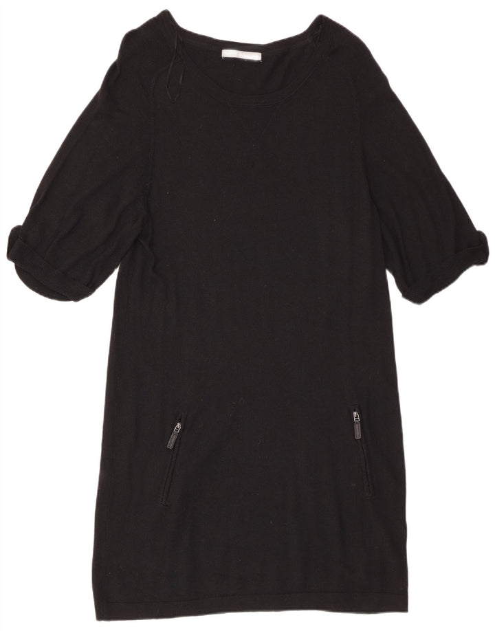 Abito maglione a maniche corte da donna Marks & Spencer UK 12 medio nero