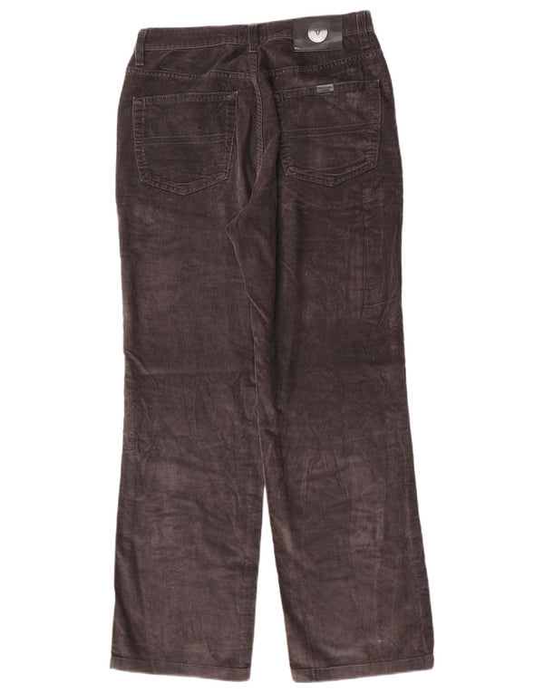 Pantaloni Dritti Donna Trussardi in Velluto a Coste W32 L29 Cotone Marrone