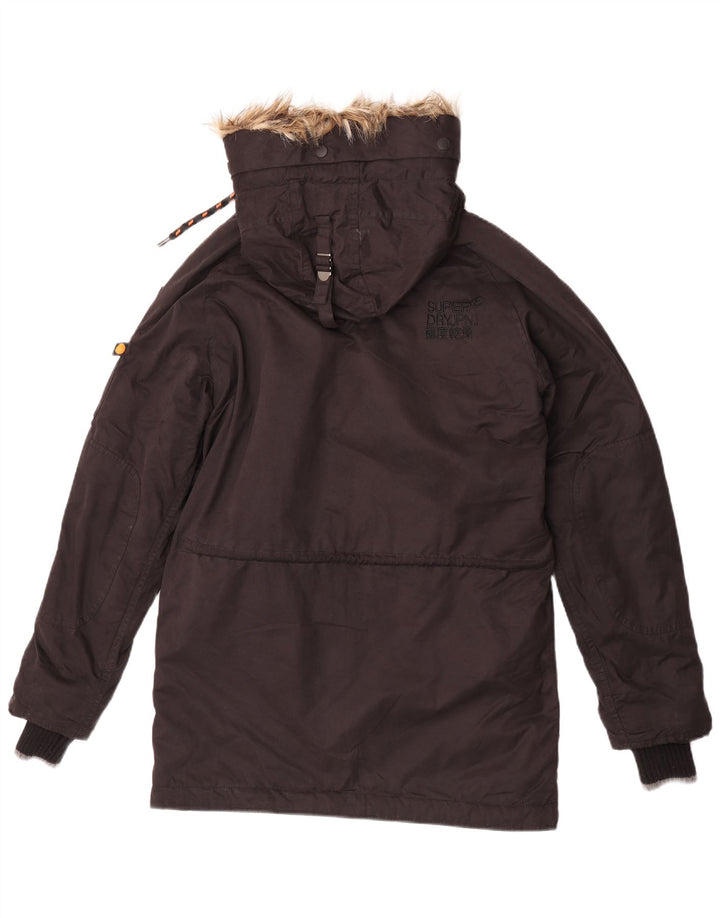 Giacca parka da uomo con cappuccio Superdry UK 36 Small Marrone Poliestere