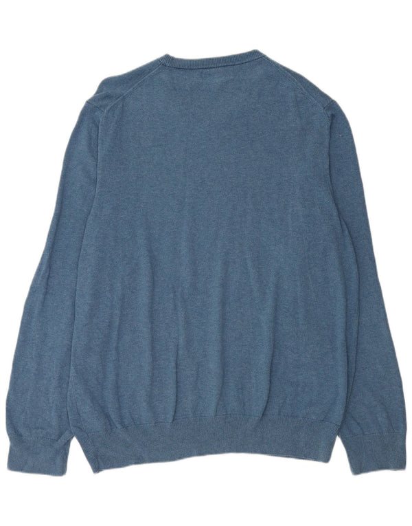 Maglione maglione girocollo da uomo Marks & Spencer XL in cotone blu