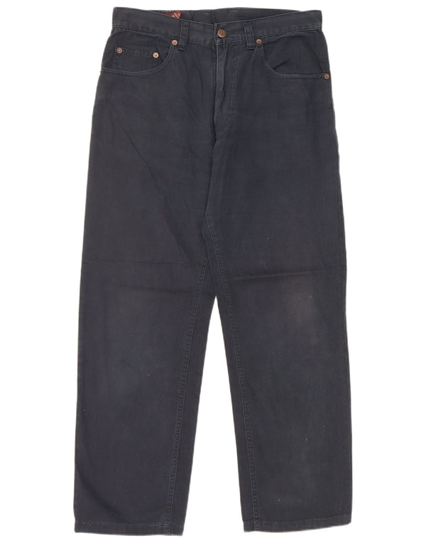 Pantaloni casual dritti da uomo Marlboro Classics W31 L27 cotone blu navy
