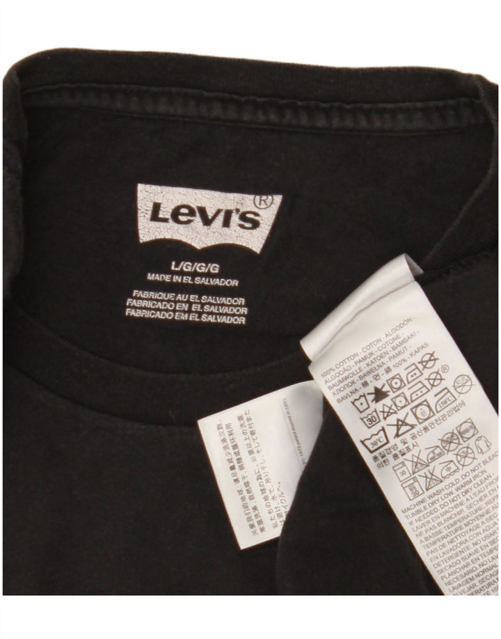 T-shirt grafica da uomo Levi's Top grande in cotone nero