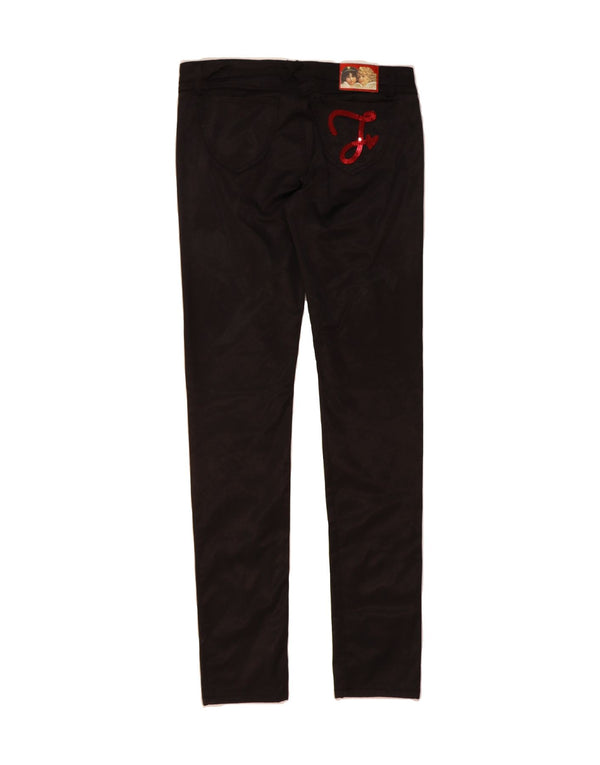 FIORUCCI Womens Slim Casual Trousers W31 L33 Black Cotton