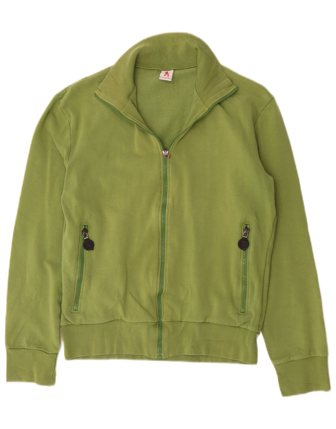 Giacca da ginnastica grafica da uomo di Bikkembergs in cotone verde medio