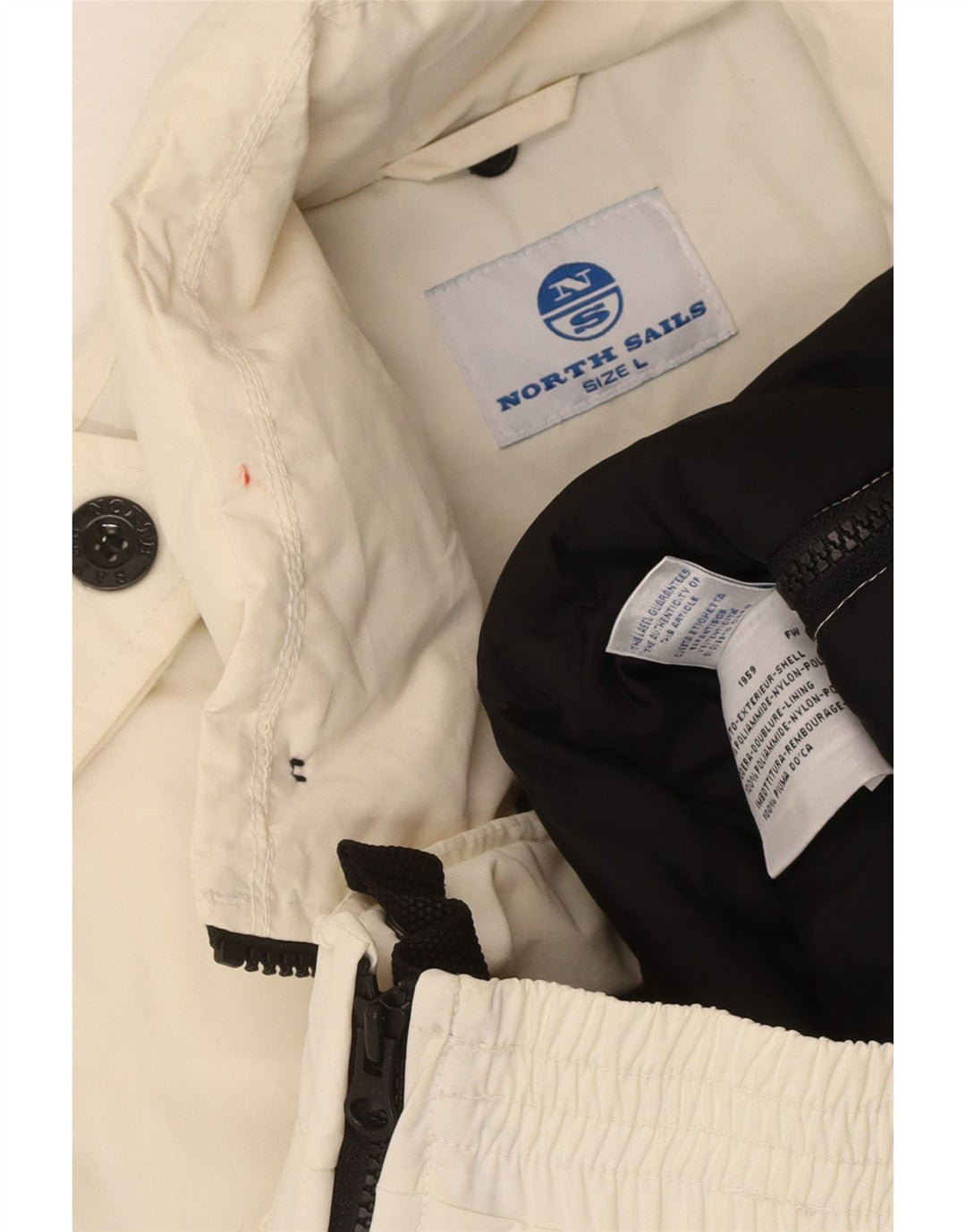 Giacca imbottita militare da uomo North Sails Sailmakers UK 40 Large Bianca