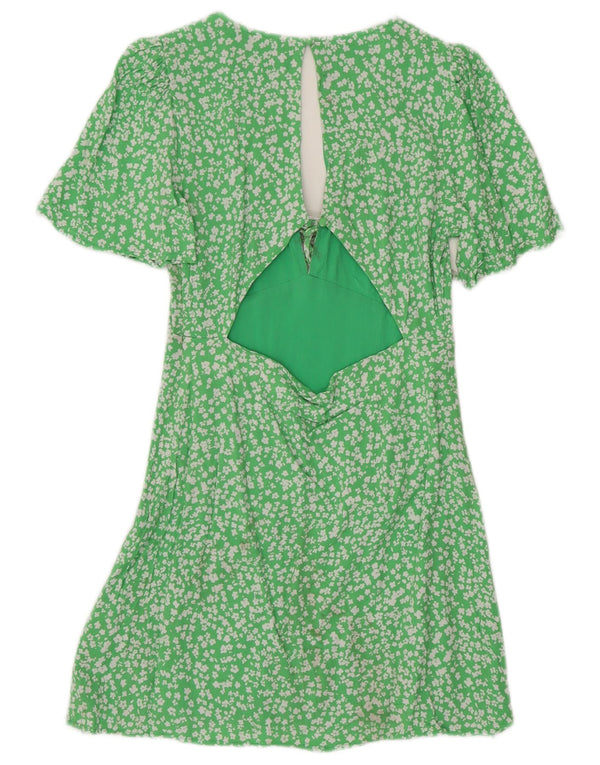 Abito da tè da donna Jack Wills UK 10 Piccola viscosa floreale verde