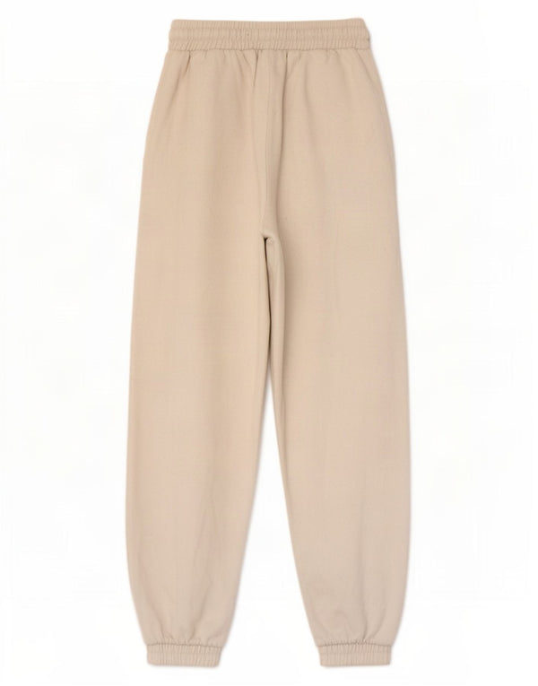 Pantaloni da tuta da donna a vita alta Zara UK 8 piccoli bianco sporco