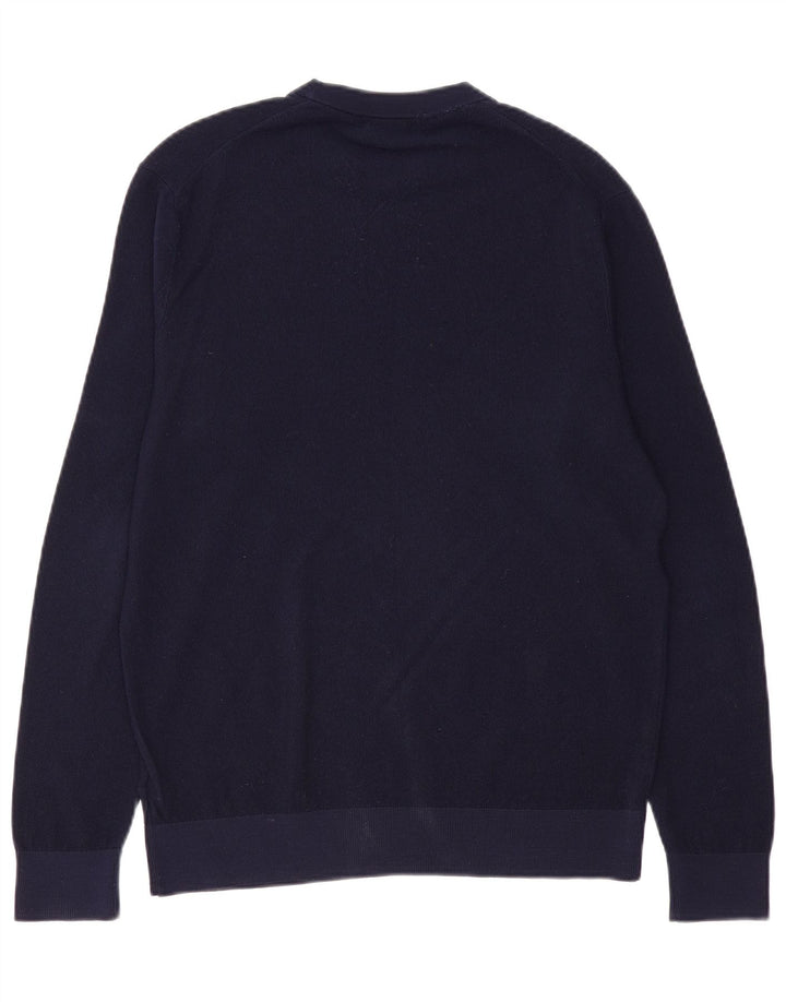 BROOKS BROTHERS Maglione da uomo girocollo in lana merino medio blu navy