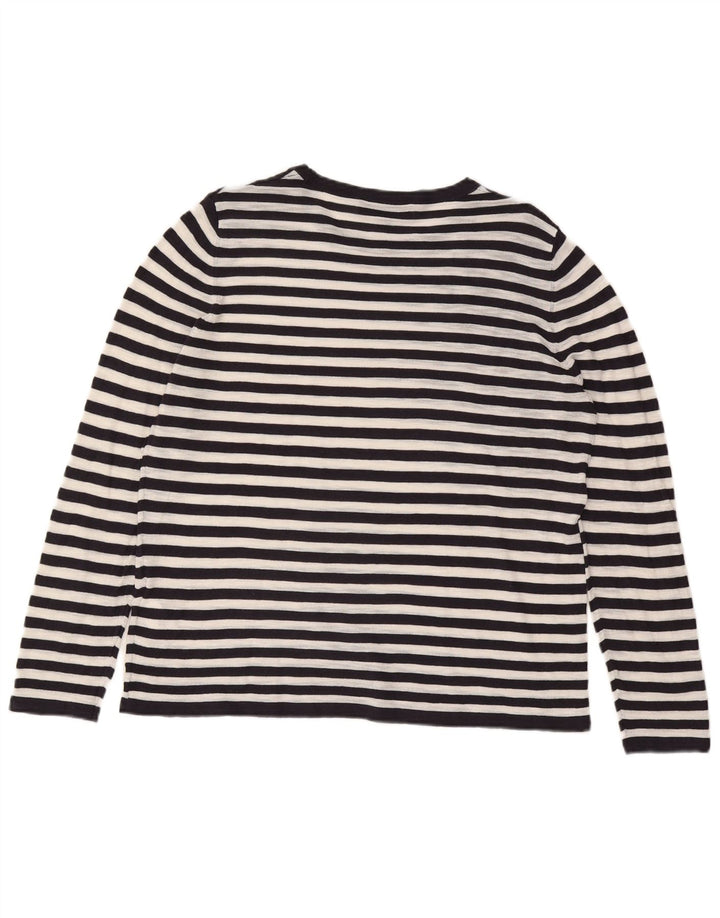 Top Zara da donna a maniche lunghe UK 16 Large in poliammide a righe nere