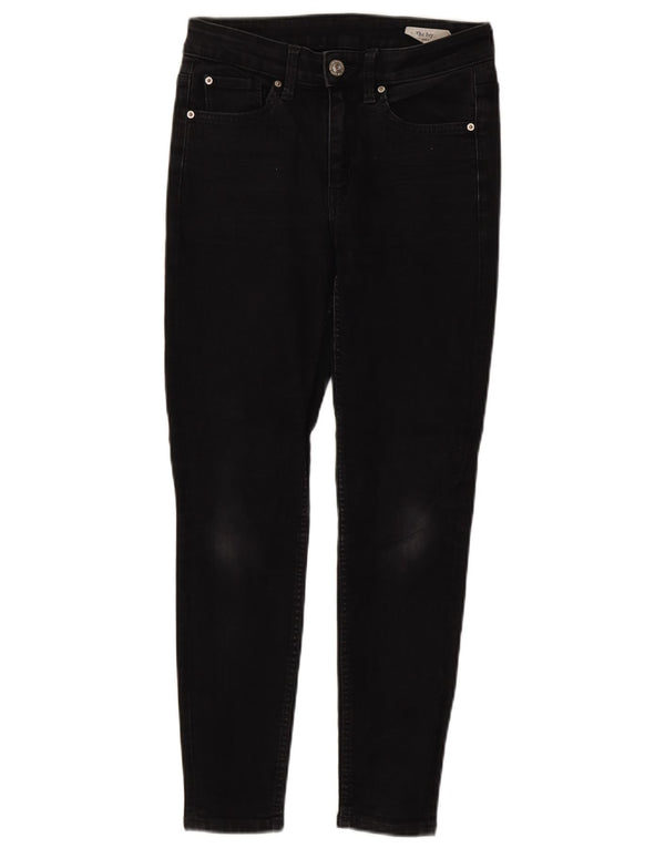 Marks & Spencer Donna The Ivy Skinny Jeans UK 8 Small W26 L26 Cotone nero