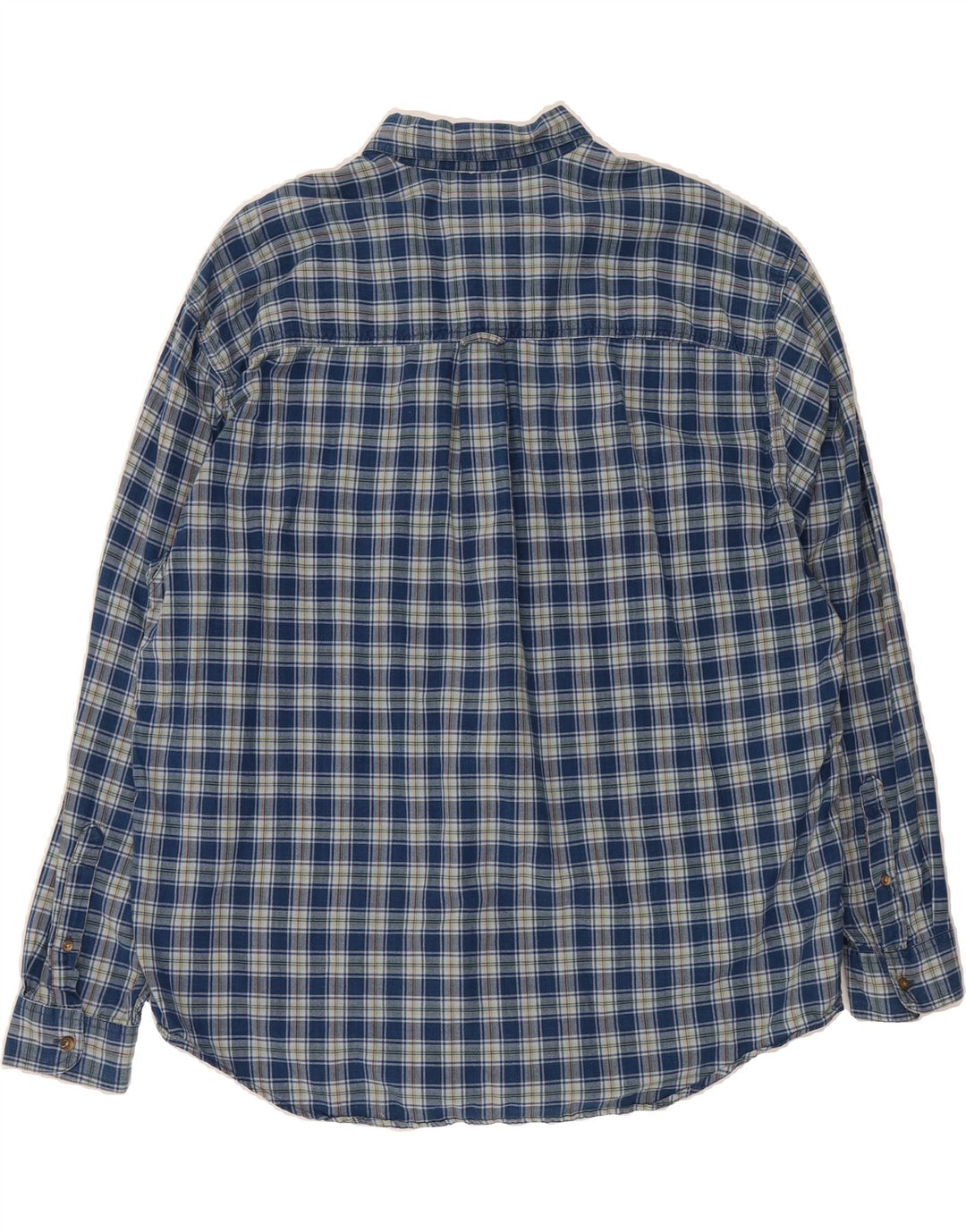 EDDIE BAUER Mens Shirt XL Blue Check Cotton Vintage Eddie Bauer and Second-Hand Eddie Bauer from Messina Hembry 