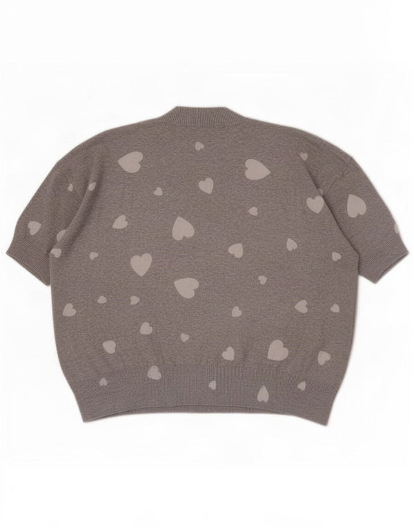 Maglione maglione collo alto a maniche corte da donna Marks & Spencer UK 18 XL Gre